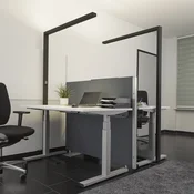 Arcchio LED pisarniška talna svetilka Jolinda, komplet 2, črna, 4.000K - Študija/pisarna - Sodobni - Aluminij