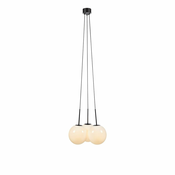 Belo-črna viseča svetilka s steklenim senčnikom 54x54 cm Dione - Markslöjd