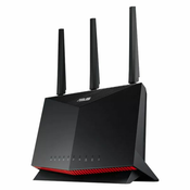 ASUS RT-AX86U Pro, AX5700 Dual Band WiFi 6 Gaming Router, 802.11ax, 1xGWAN, 4xGLAN, 1x 2.5G/1Gbps multi-Gig port (configurable), USB3.2(Gen 1), 3x External Antennas