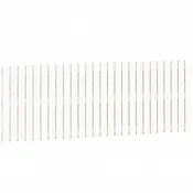 Vidaxl Stensko posteljno vzglavje belo 166x3x60 cm trdna borovina