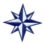 shumee Našitek Kompasna vrtnica - Roža vetrov - Samolepilna podlaga - Vezen našitek/značka/emblem
