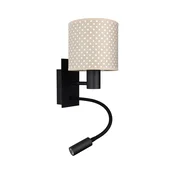 Brilagi - LED fleksibilna lampa BOBO 1xE27/25W/230V + LED/3W crna/bež/tackice