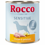 20 + 4 gratis! Rocco Sensitive 24 x 800 g - Piletina i krumpir