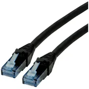 ROLINE Roline 21.15.2753 RJ45 omrežni kabel\, Patch kabel CAT 6a U/UTP 3.00 m črna 1 kos, (20420171)