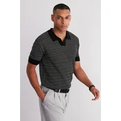 Trendyol Black Limited Edition Relaxed Short Sleeve Polo Neck Knitwear T-shirt
