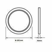 LED nadgradni panel 18W 4000K 1620lm IP20 + napajalnik črn