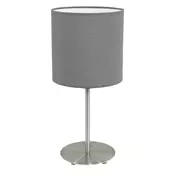 Eglo Pasteri stona lampa/1, e27, nikl/mat, siva