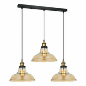 ITALUX MDM-2381/3 GD+AMB - Luster na sajli HUBERT 3xE27/40W/230V