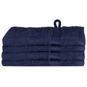 Vidaxl Gostinska brisača SOLUND 4 szt. Temno modra 15 x 21 cm 550 gsm