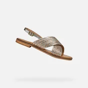 Silver Womens Sandals Geox Maddalusiac - Womens