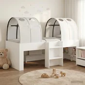 Krevet s Tunnels 4 pcs Bijela Konstruirano drvo