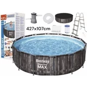 BESTWAY 5614z Bazen steel pro max set wood, filter p. 427x107cm ( 3941 )