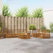 Set vanjskih sofa 6 kom. Prirodna Cvrsto drvo akacije