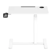 Songmics Stranska mizica nastavljive višine 80x45x65-102 cm bela