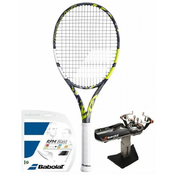 Tenis reket Babolat Pure Aero Team - grey/yellow/white + žica + usluga špananja