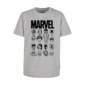 Marvel Crew Childrens T-Shirt Heather Grey