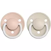 BIBS De Lux Natural Rubber Night Size 1: 0+ months duda Blush / Vanilla 2 kos
