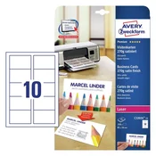 PAPIR ZA VIZITKE PREMIUM 85x54MM, Z GLADKIMI ROBOVI 270G, C32026-25