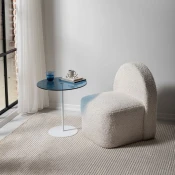 Hanah Home Pomocni stocic Chill Out, 50x50x50 cm, Plavo-beli