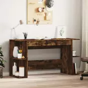 Vidaxl vidaXL Pisalna miza, dimljen hrast, 140x50x75 cm, material na osnovi lesa