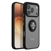 AVIZAR Ovitek za Honor 600/600 Pro z obročem za stojalo in magnetnim pritrditvijo, Črna, (5000274561)