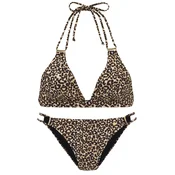LASCANA Bikini kremna/rjava/črna