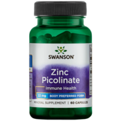 Swanson Cinkov pikolinat, cinkov pikolinat, 22 mg, 60 kapsul