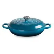 Casserole kozica SIGNATURE 30 cm, 3,5 l, DEEP TEAL, lito železo, Le Creuset