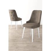 Hanah Home Set stolica Newa, 46x94x46 cm, 4 komada, Belo-smede