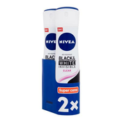 Nivea Antiperspirant v spreju Black & White Invisible Clear 2x150 ml