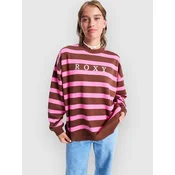 Roxy Strictly Stripes Oversized Sweater tiramisu strictly stripe