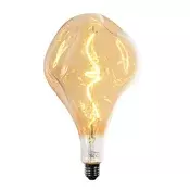 E27 zatemnitvena LED žarnica s spiralno nitko PS160 jantar 6W 340 lm 1800K
