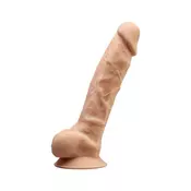 Vibrirajući dildo boje kože 20 cm - Silexd model 1