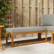 Klupa za sjedenje Prirodna i svijetlo siva 115 x 43 x 37 cm