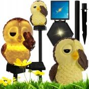 Solarna LED vrtna svetilka sovica 41cm 2W