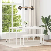 vidaXL klop Bela 110 x 35 x 45 cm Masivno borovo les
