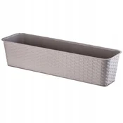 KADAX Balkonski lonec 60 cm ratan krom za rože Karamel