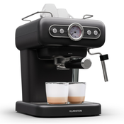 Klarstein Espressionata Evo Espresso aparat, 950W, 19 barov, 1,2L, 2 skodelici (TK8-EsprEvoCof-Black)