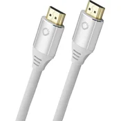 Oehlbach Oehlbach HDMI priključni kabel HDMI-A vtič\, HDMI-A vtič 0.75 m bela D1C92488 Ultra HD (8K)\, pozlačeni konektorji HDMI kabel, (20432172)