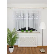 shumee Že izdelana zavesa iz sobolja z gipurno čipko in perlicami, pentljo, nabiralnim trakom - elegantna zavesa za dnevno sobo 400x160cm