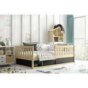 Otroška postelja Smart - 80x160 cm - bor/črna