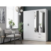 Garderobna omara Orlando 223 (Bela) Bela, 205x160x52cm, Vrata omare: S tečaji
