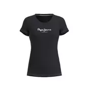 Pepe Jeans Majica New Virginia PL505202 Črna Slim Fit