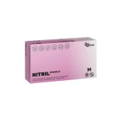 Espeon Nitril Sparkle Powder Free Gloves Pearlscent Pink 100 ks rokavice M