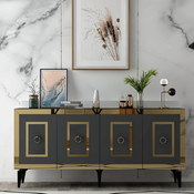 HANAH HOME Komoda Karya Anthracite Gold