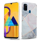 Cadorabo Cadorabo Case, združljiv s Huawei v roza belem zlatim marmorju št. 9 - Zaščitni pokrov iz silikona TPU z vzorcem mozaikom, (20565620)