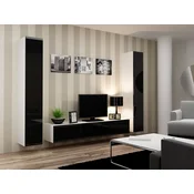 CMM Cama TV Stand VIGO 180 30/180/40 white/black gloss