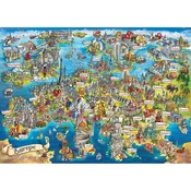 Eurographics - Puzzle Nori zemljevid Evrope - 2 000 kosov