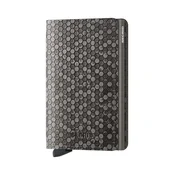 Usnjena denarnica Secrid Slimwallet Hexagon Grey siva barva