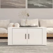 Stolic za kavu sjajni bijeli 80 x 50 x 36 cm konstruirano drvo